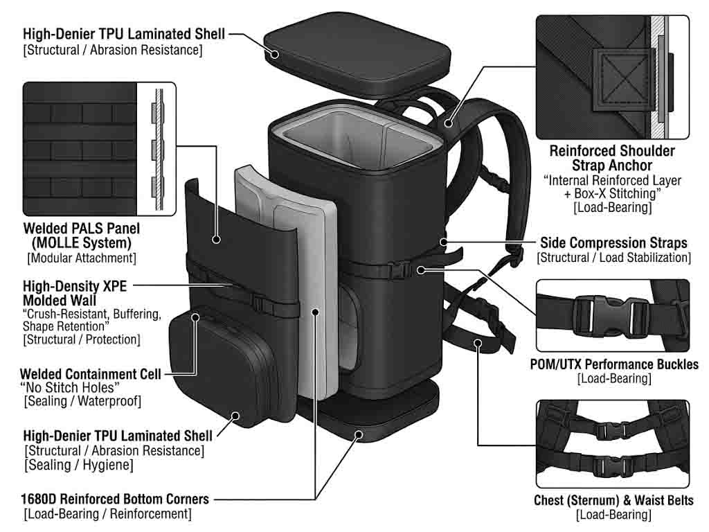 Σακίδια πλάτης Tactical Cooler: MOLLE, Molded Foam & Field Durability