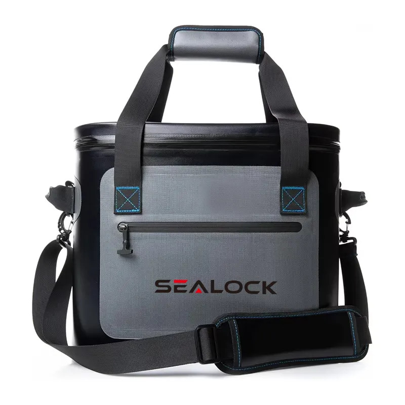 Αδιάβροχη τσάντα 24L Soft Cooler Tote με αεροστεγές φερμουάρ για κάμπινγκ και ψάρεμα